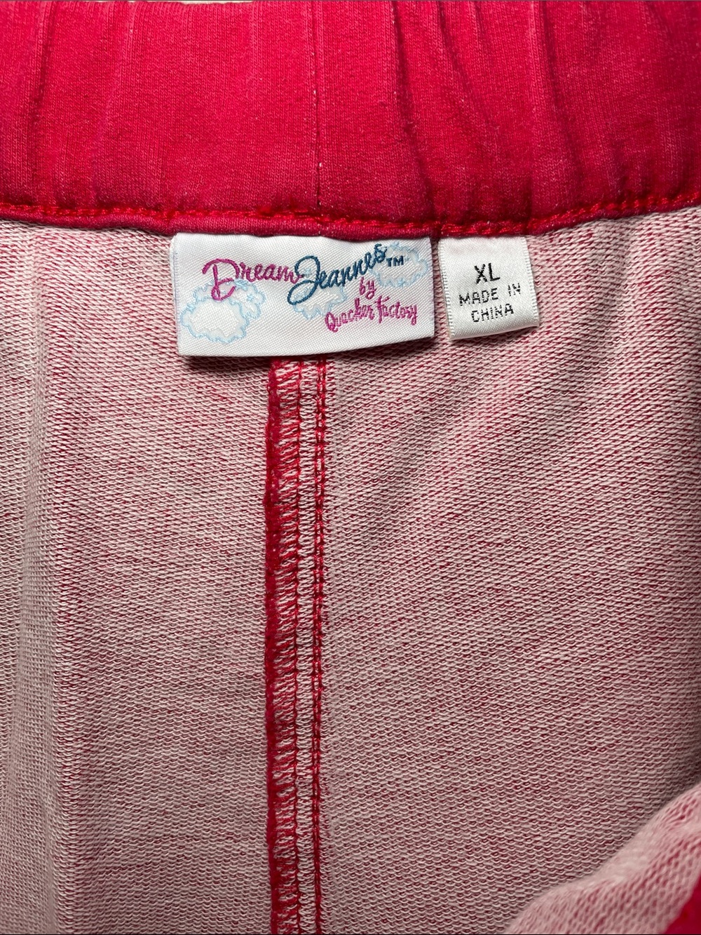 Women's Dreamjeannes Scalloped Bottom Capris by Quacker Factory, XL, Red - Picture 7 of 7
